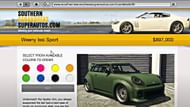 The Weeny Issi Sport page on the Southern S.A. Super Autos website (Image via YouTube/Digital Car Addict)